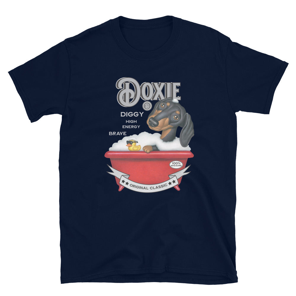 Funny and Cute Classic retro Vintage Doxie Dog Dachshund Unisex T-Shirt