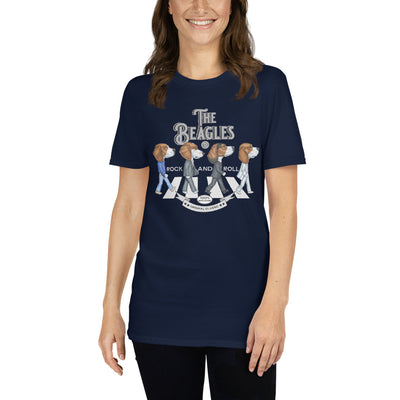 Classic beagles crossing famous street on The Beagles Vintage Unisex T-Shirt