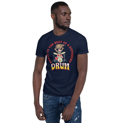 Funny and famous Doxie Drummer drumming for a famous musical group on Unisex T-Shirt
