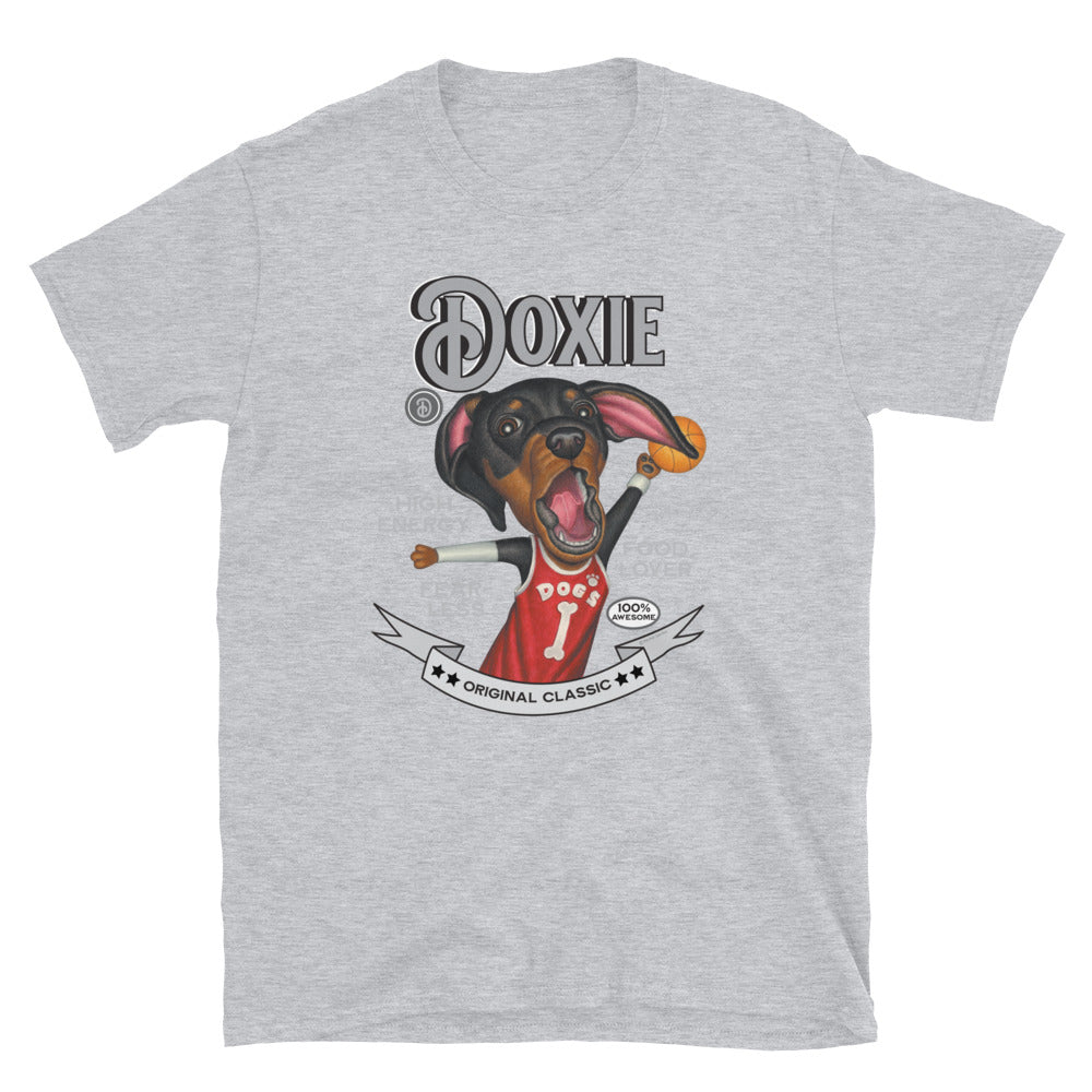 Basketball doxie dog on funny cute Vintage Dachshund Unisex T-Shirt