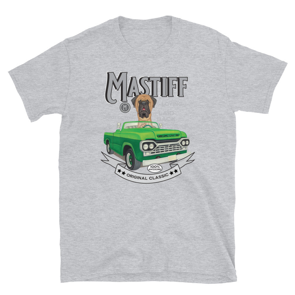 Funny and cute classic Vintage Mastiff dog Unisex T-Shirt