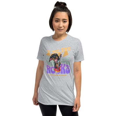 Cute 1st Grade Teacher tee with Doxie Dog on 1st Grade Rocks Unisex T-Shirt