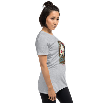 Cute and famous doxie dog driving a retro classic car for shopping on an Original Hot Dog Dachshund Unisex T-Shirt