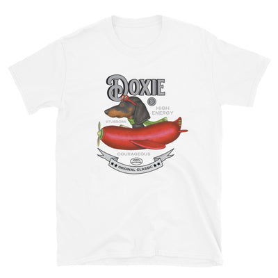 Funny Doxie flying a red plane on a Vintage Dachshund Unisex T-Shirt