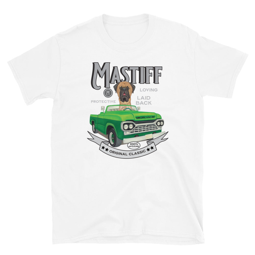 Funny and cute classic Vintage Mastiff dog Unisex T-Shirt